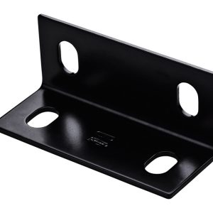 National Hardware 2.1 in. H X 5 in. W X 0.125 in. D Black Carbon Steel Inside/Outside Wide Corner Br