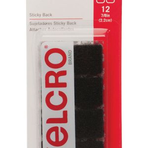 Velcro Sticky Back 7/8 in. L 12 pk