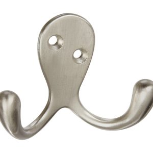 National Hardware Satin Nickel Silver Zinc 3 in. L Double Hook 1 pk
