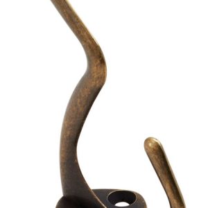 National Hardware Antique Brass Gold Zinc 3 in. L Coat/Hat Hook 1 pk