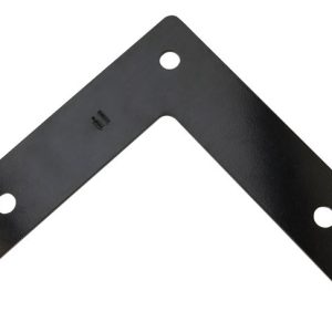 National Hardware 12 in. H X 2.5 in. W X 0.188 in. D Black Steel Flat Corner Plate