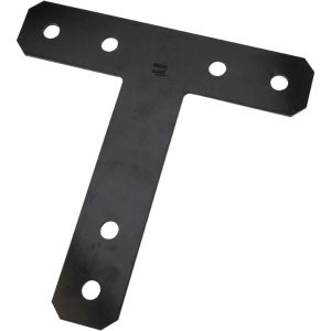 National Hardware 12 in. H X 12 in. W X 0.188 in. D Black Steel Flat Tee Plate