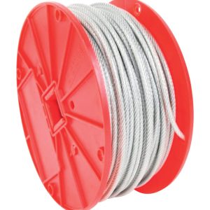 Baron Vinyl Coated Galvanized Steel 0.125 in. D X 500 ft. L Cable