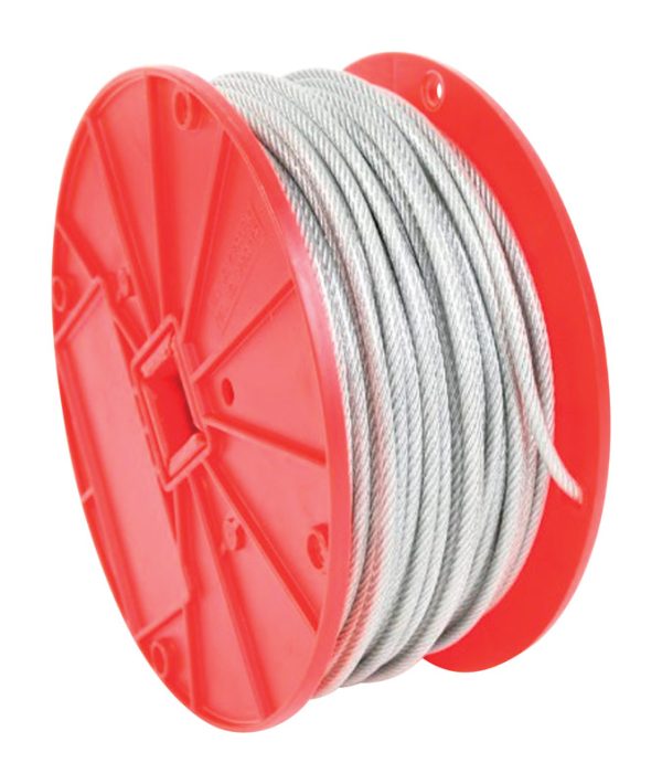 Baron Vinyl Coated Galvanized Steel 0.125 in. D X 500 ft. L Cable