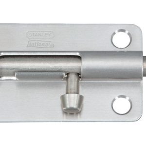 National Hardware 4 in. L Polished Stainless Steel Barrel Bolt 1 pk