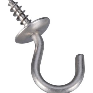 National Hardware Silver Stainless Steel Cup Hook 4 pk