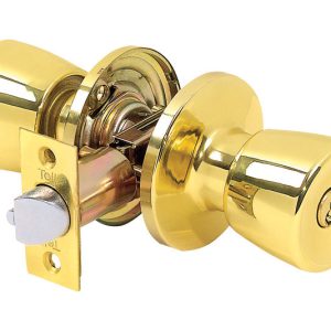 Tell Alton Bright Brass Entry Knobs 1-3/4 in.