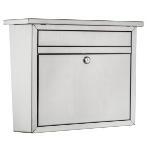 Architectural Mailboxes Maya Stainless Steel Wall Mount Silver Mailbox