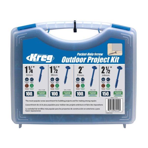 Kreg No. 8 X 2.25 in. L Square Ceramic Pocket-Hole Screw Kit 450 pk