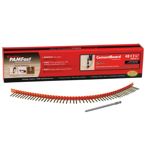 FastenMaster PamFast No. 8 X 1 1/4 in. L Star Flat Head Cement Board Screws 1000 pk