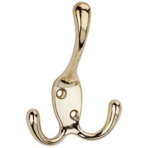 National Hardware Gold Zinc 2 in. L Triple Hook 1 pk