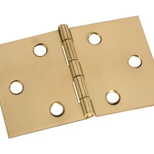 National Hardware Polished Brass Hinge 2 in. 3-1/16 in. 1 pk