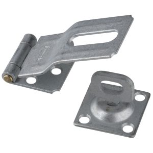 National Hardware Galvanized Brass/Steel 3-1/4 in. L Swivel Staple Safety Hasp 1 pk