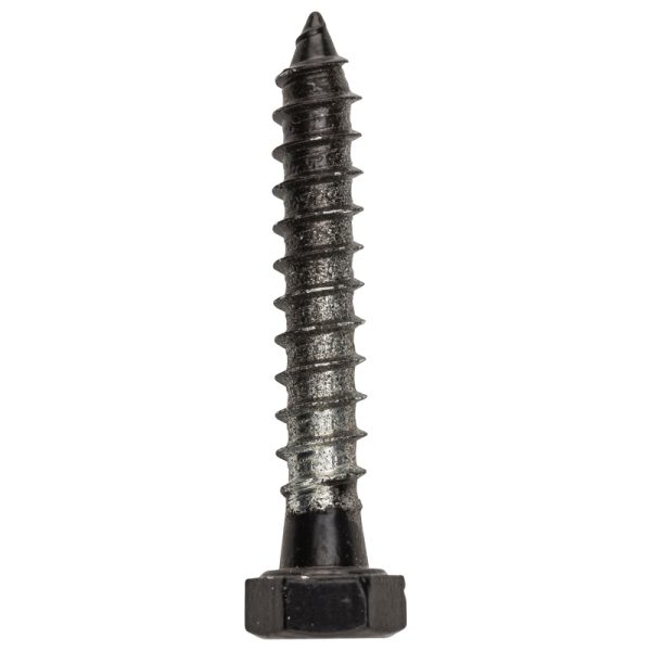 National Hardware 3/8 in. D X 1-1/2 in. L Black Powder-Coated Steel Lag Bolt 4 pk