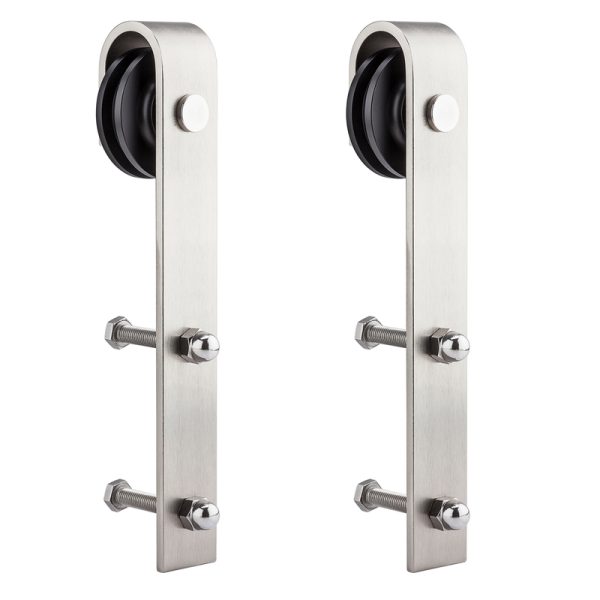 National Hardware Satin Nickel Silver Steel Sliding Door Hangers 2 pk