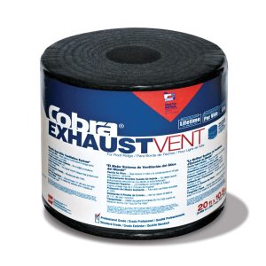 GAF Cobra 0.75 in. H X 10.5 in. W X 240 in. L Black Fiber/Polyester Shingle Over Ridge Vent