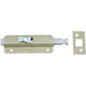 National Hardware 6 in. L Zinc-Plated Silver Steel Door Foot Bolt