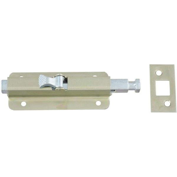 National Hardware 6 in. L Zinc-Plated Silver Steel Door Foot Bolt