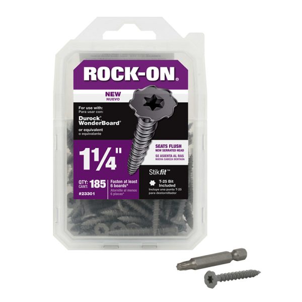 Rock-On No. 9 X 1-1/4 in. L Star Flat Head Cement Board Screws 185 pk