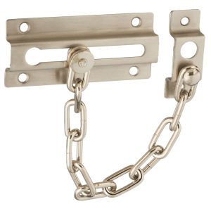 National Hardware Satin Nickel Silver Steel Chain Door Guard