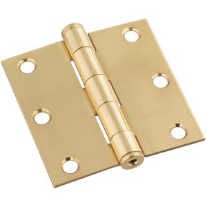 National Hardware 3 in. L Brass-Plated Door Hinge 1 pk