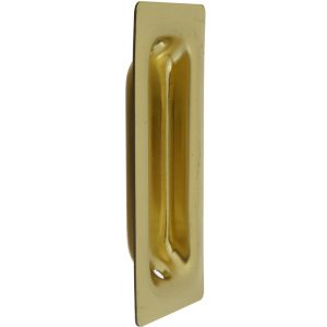 National Hardware 3-1/4 in. L Bright Brass Gold Steel Flush Pull
