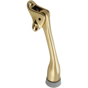 National Hardware 5 in. W Solid Brass Kick-Down Door Holder Mounts to door