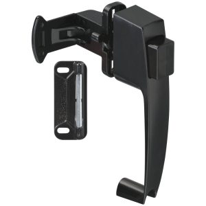 National Hardware Satin Black Zinc Push Button Latch 1 pk