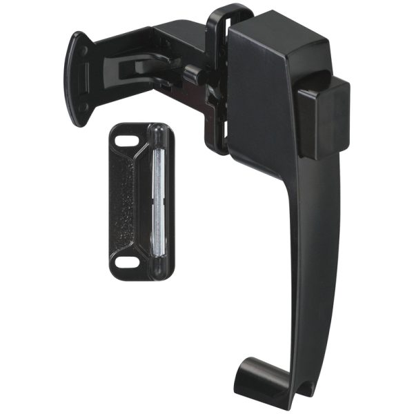 National Hardware Satin Black Zinc Push Button Latch 1 pk