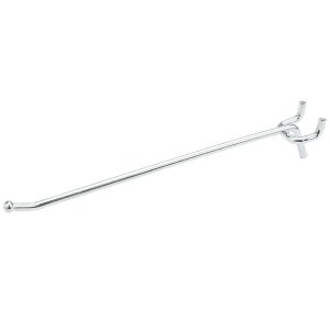 National Hardware Zinc Plated Silver Steel 8 in. Single Hook 2 pc