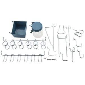 National Hardware Zinc Plated Steel Peg Hook Assortment 43 pc