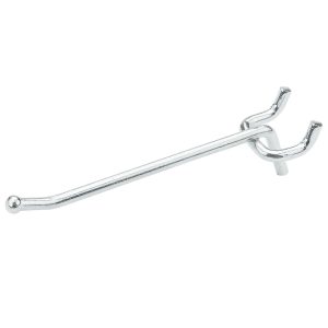 National Hardware Zinc Plated Silver Steel 4 in. Single Hook 2 pc