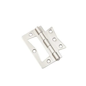 National Hardware 3 in. L Satin Nickel Surface-Mounted Hinge 2 pk