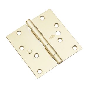 National Hardware 4 in. L Satin Brass Door Hinge 3 pk