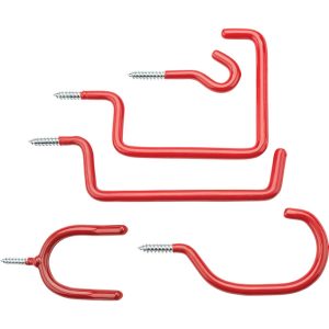 National Hardware Red Steel/Vinyl Assorted Screw Hook 5 pk