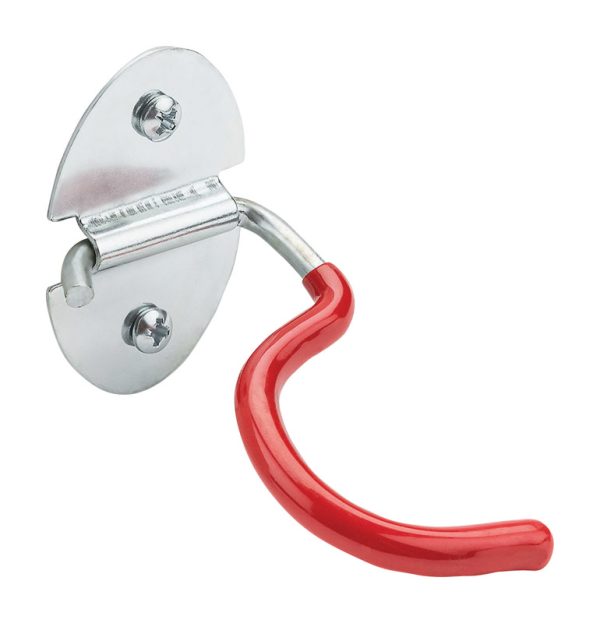 National Hardware 2.5 in. L Vinyl Coated Red Steel Broom/Tool Hook 15 lb. cap. 2 pk