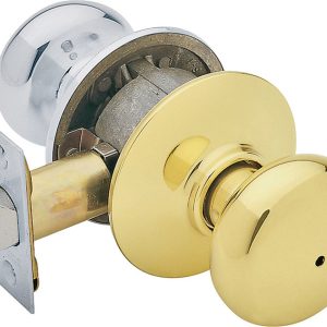 Schlage Plymouth Bright Brass/Bright Chrome Privacy Lock Right or Left Handed