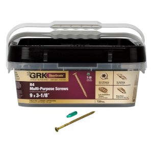GRK Fasteners R4 No. 9 X 3-1/8 in. L Star Coated Multi-Purpose Screws 720 pk