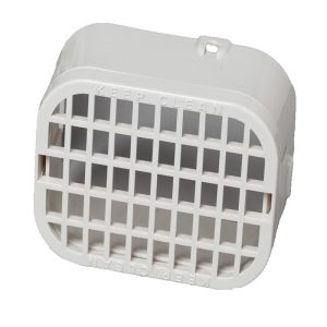 Amerimax 3.5 in. H X 4.5 in. W X 1.5 in. L White Plastic K Rodent Guard