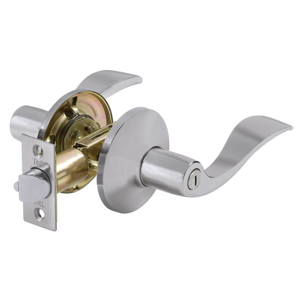 Tell Finishing Touches Niagara Satin Nickel Privacy Lock 1-3/4 in.