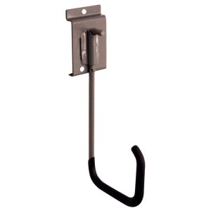 Crawford 8 in. L Powder Coated Black/Silver Steel Utility Hook 50 lb. cap. 1 pk