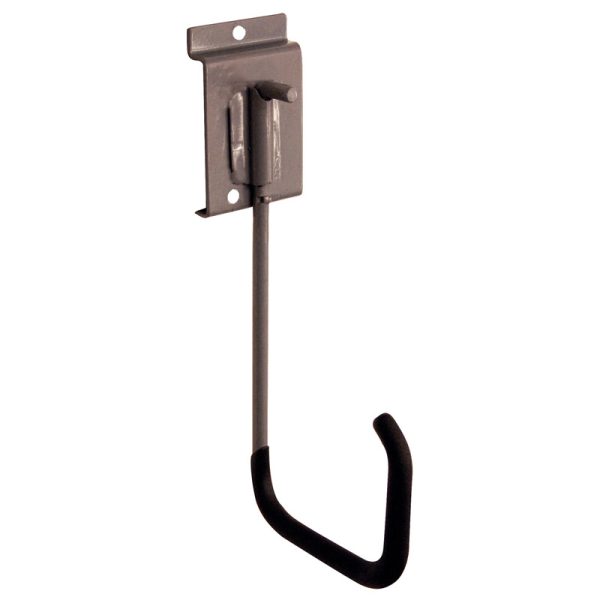 Crawford 8 in. L Powder Coated Black/Silver Steel Utility Hook 50 lb. cap. 1 pk