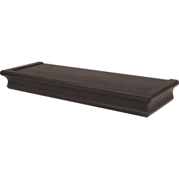 High & Mighty 2 in. H X 18 in. W X 6 in. D Espresso Wood Floating Shelf
