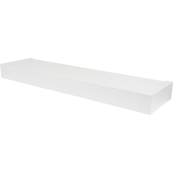 High & Mighty 2 in. H X 24 in. W X 6 in. D White Wood Floating Shelf