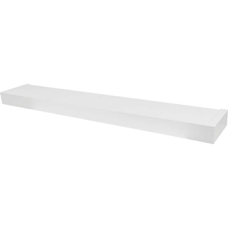 High & Mighty 2 In. H X 36 In. W X 6 In. D White Wood Floating Shelf ...