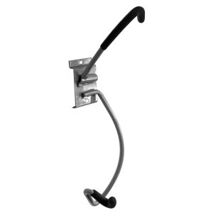 Crawford 12.25 in. L Powder Coated Black/Silver Steel Universal Bicycle Hook 40 lb. cap. 1 pk