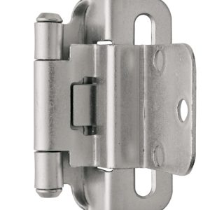 Amerock 1-13/16 in. W X 2-1/4 in. L Satin Nickel Silver Steel Self-Closing Hinge 2 pk