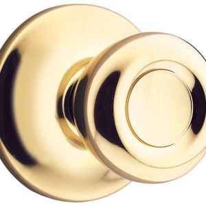 Kwikset Tylo Polished Brass Passage Lockset 1-3/4 in.