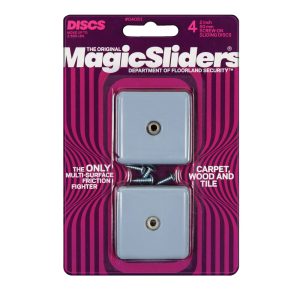 Magic Sliders Gray Nylon/Plastic Screw-On Sliding Discs 4 pk