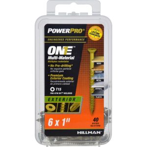 Hillman POWERPRO ONE No. 6 X 1 in. L Star Flat Head Multi-Material Screw 10 pk